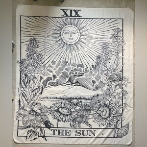 the sun tarot card tapestry 4’11ft x 4’3ft